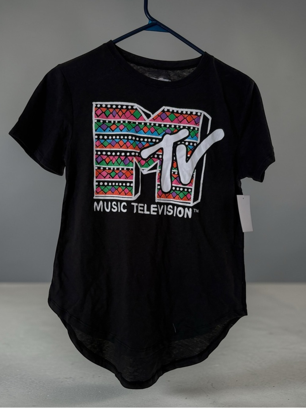 MTV Black Short Sleeve Logo Tee